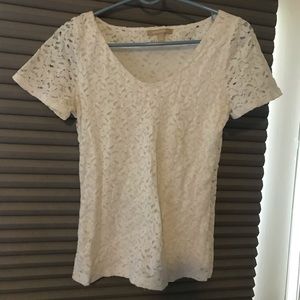 Banana republic lace T shirt
